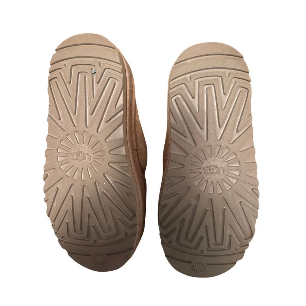 UGG Chestnut Brown Shearling Platform Clog Mules - Picture 6 of 7